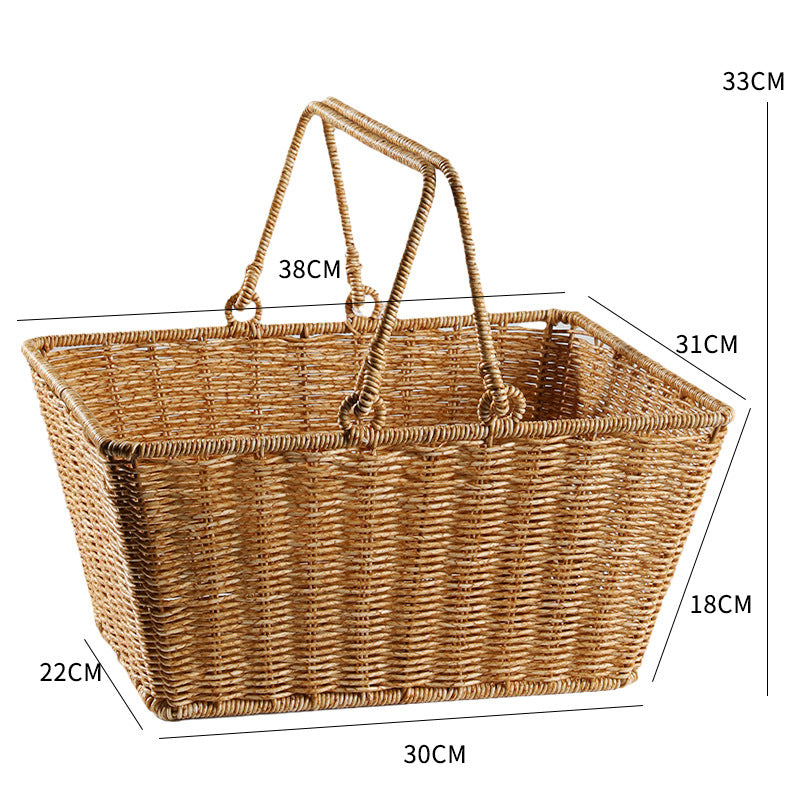 Unisex Rektangulær Handle- og Oppbevaringskurv Skanto