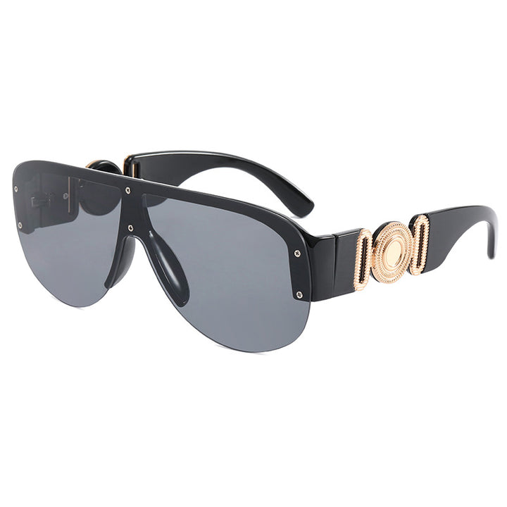 Dame stor solbrille med luksuriøs kantdesign Skanto