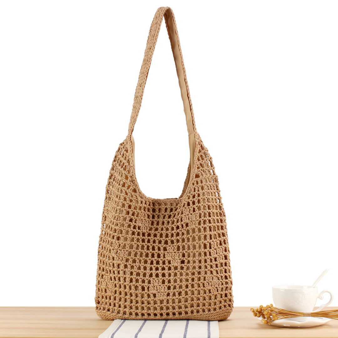 Hand-knotted tote bag made of natural cotton Skanto