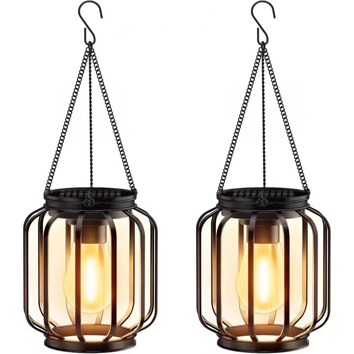 Vintage Hengende Metall Lykt Pendel Med Edison-Stil Pærebur Og Justerbar Kjede Skanto