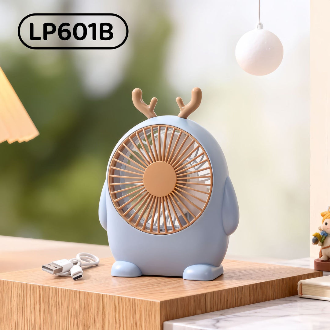 Damehåndvifte med søtt dyremønster Skanto