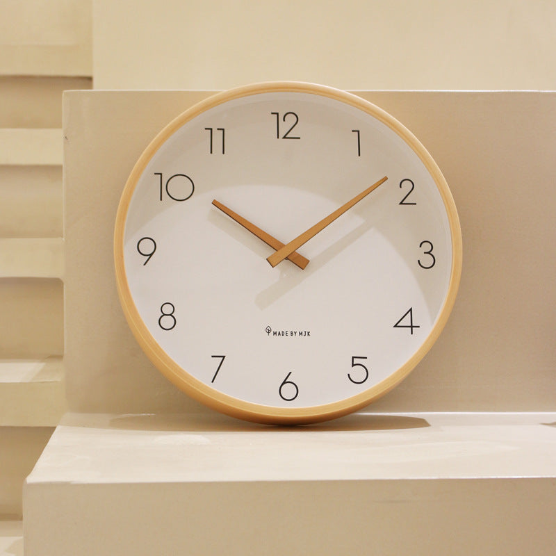 Skanto | Nordisk Minimalistisk Tre Stille Veggklokke