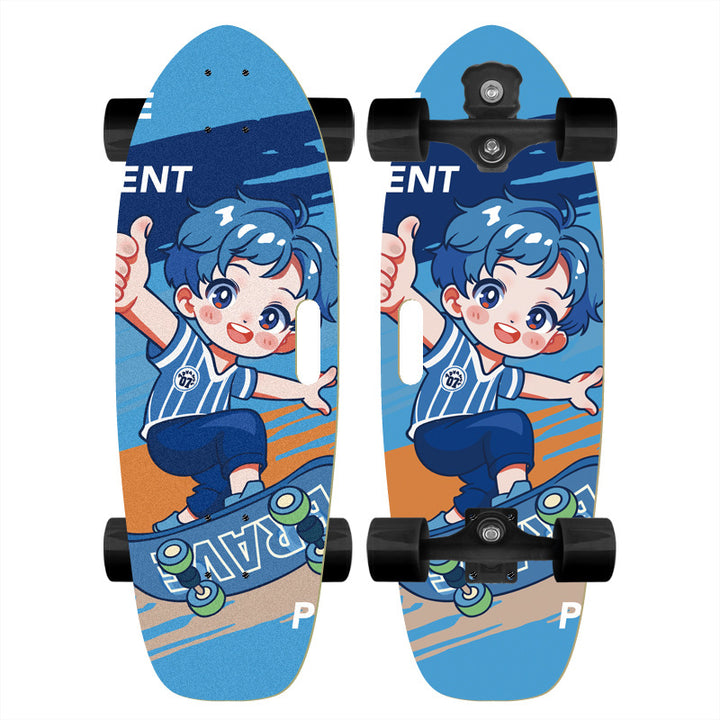 Skateboard med tilpasset tegneserie-design Skanto