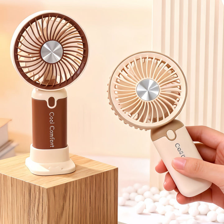 Dame bærbar vifte med trådløs funksjon og ergonomisk design Skanto