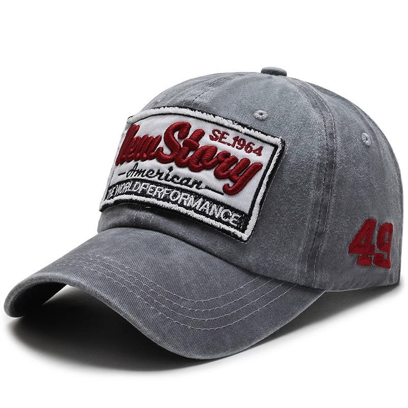 Herre Vintage-inspirert Brodert Casual Caps Skanto