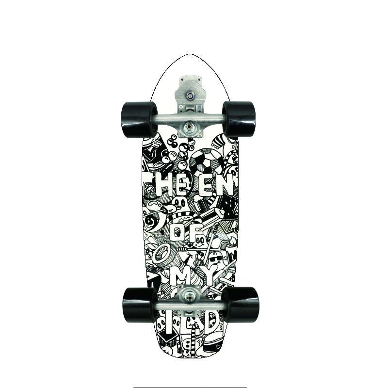 Retro-inspirert mini cruiser skateboard Skanto