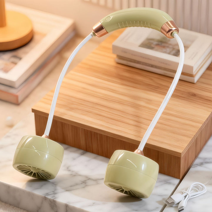 Dame Bærbar Nakkevifte med fleksibel design og integrert USB-port Skanto