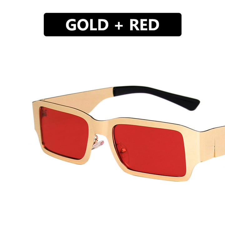 Dame geometrisk solbrille med beskyttende UV-filter og robust metallramme Skanto