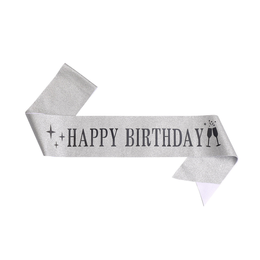 Damer Glitrende Hårbånd med "Happy Birthday"-påskrift Skanto