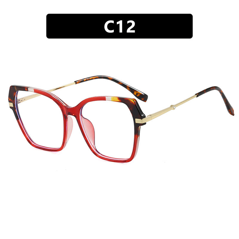 Dame kvadratisk solbrille med elegant metallramme og beskyttende UV-filter Skanto