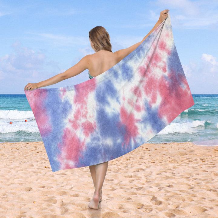 stort strandhåndkle med TIE-DYE-mønster Skanto