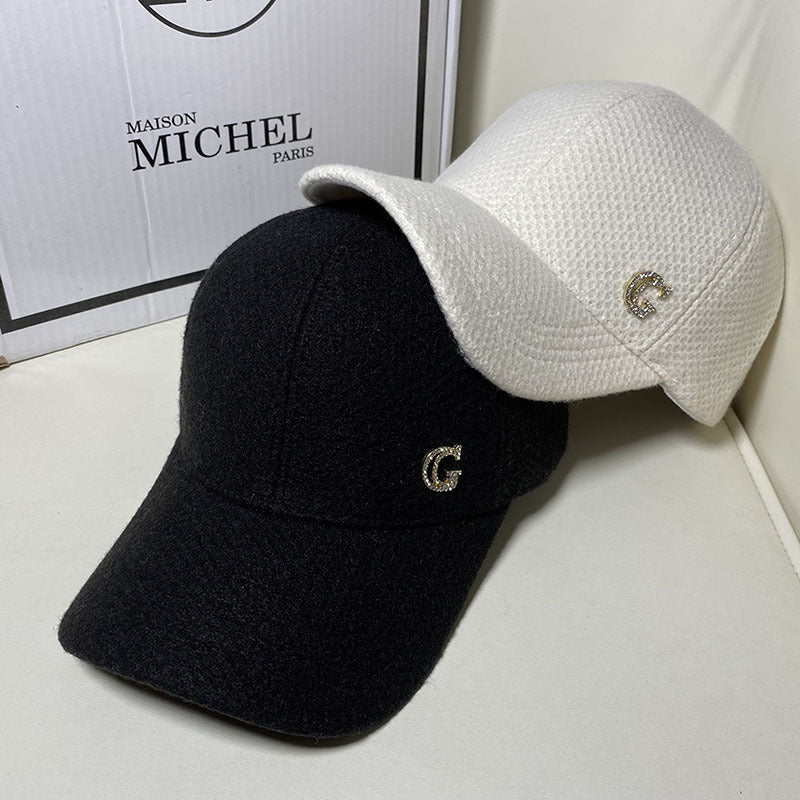 Kvinne Elegant Ullblandings Baseball Cap Skanto