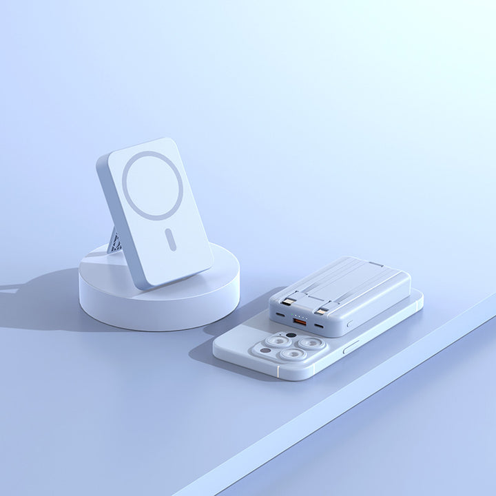 Bærbar Magsafe Powerbank med Innebygd Stativ Skanto
