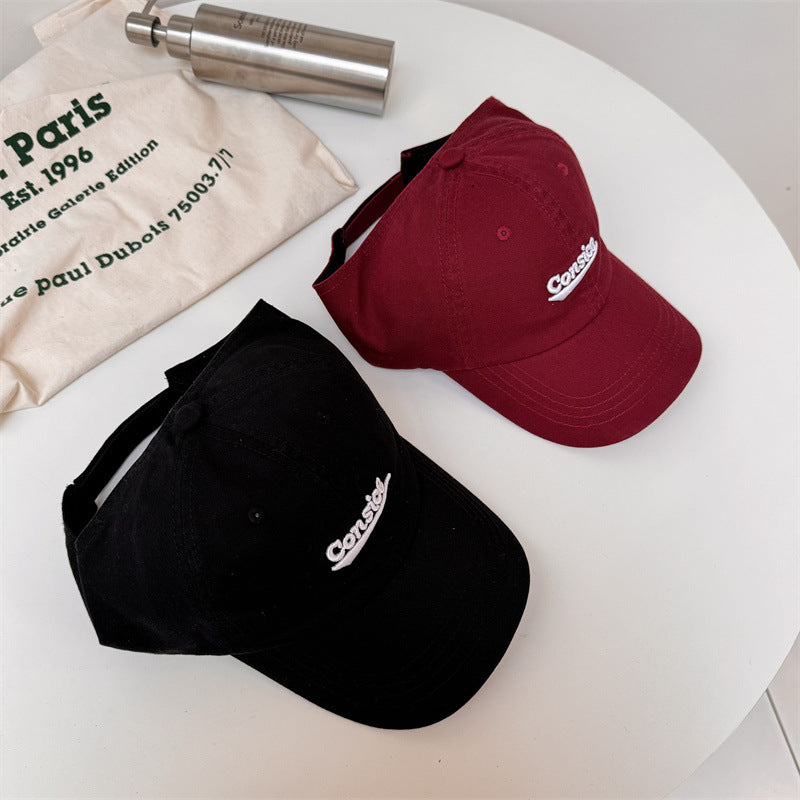 Unisex Casual Brodert Bomull Caps Skanto