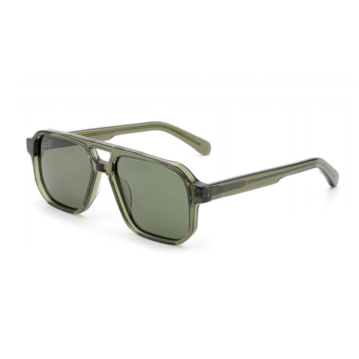 Dame solbrille i moderne, geometrisk design med robust ramme og UV-beskyttelse Skanto