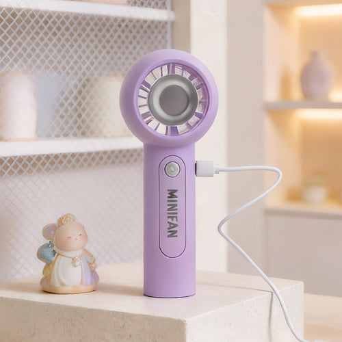 Dame Bærbar Håndvifte med innebygd LED-lys og ergonomisk design Skanto