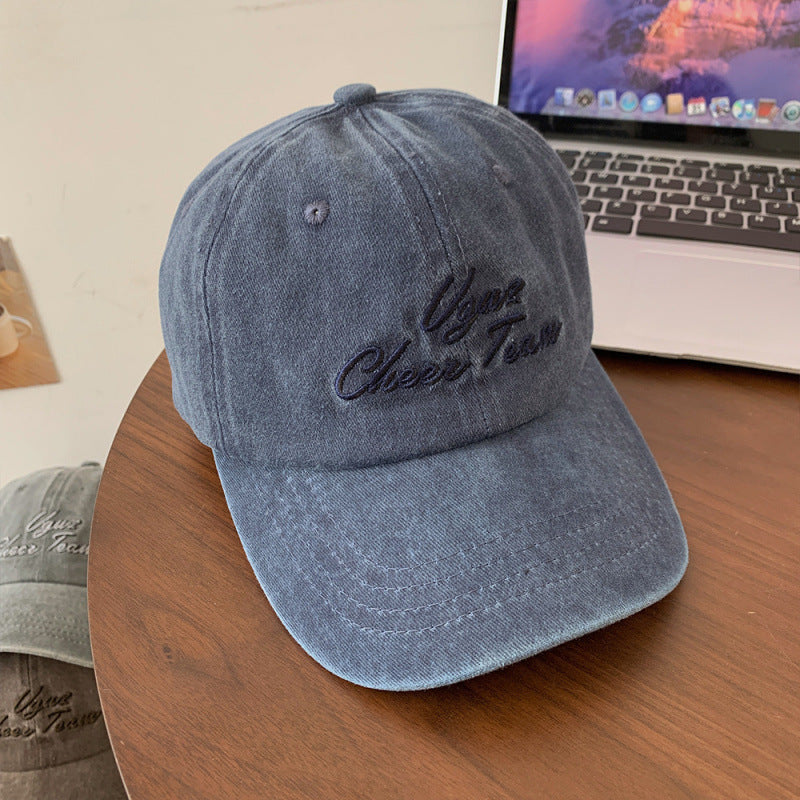 Kvinners broderte vintage caps Skanto