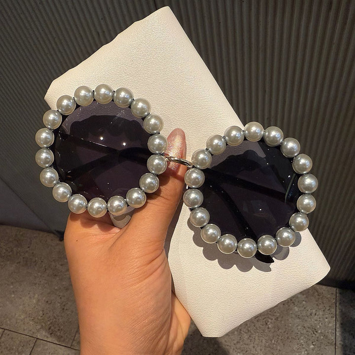 Dames elegant Vintage-solbriller med perledekor Skanto