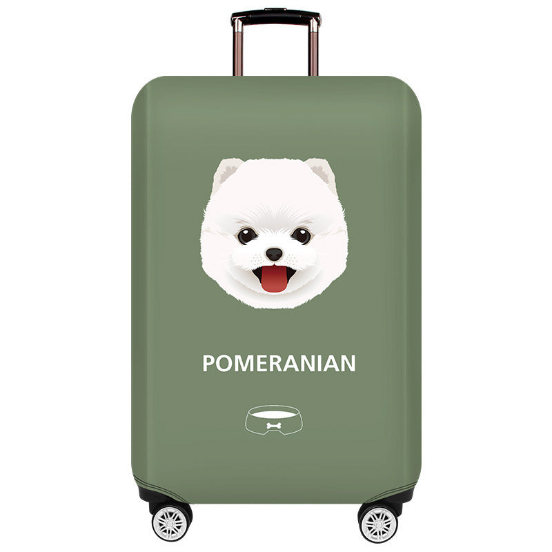 Dame Hardkoffert med lekent Border Collie-motiv Skanto