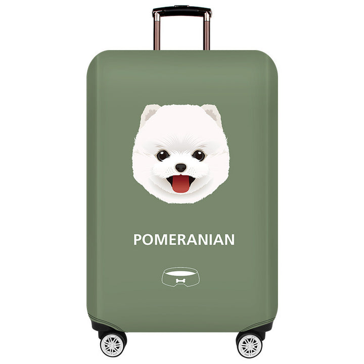 Dame Hardkoffert med lekent Border Collie-motiv Skanto