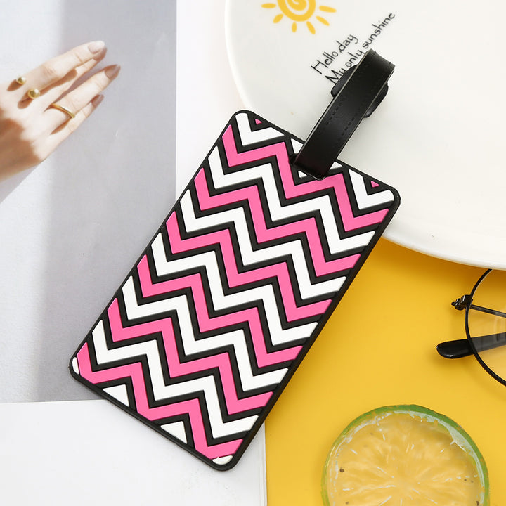 Unisex Chevron Patterned Luggage Tag Skanto