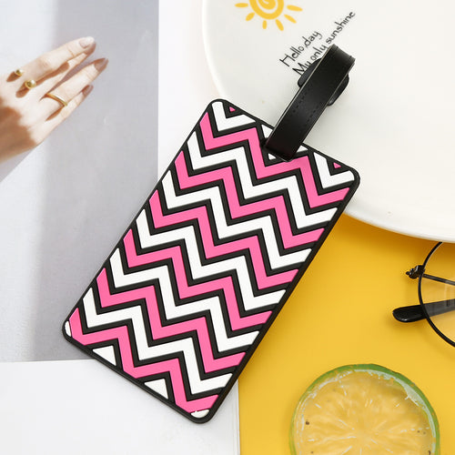 Unisex Chevron Patterned Luggage Tag Skanto