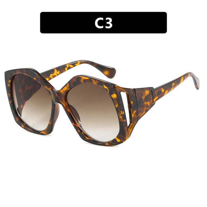 Dame oversized solbrille med futuristisk design Skanto