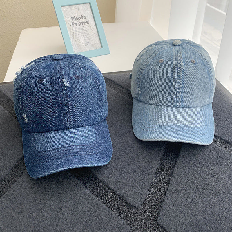 Kvinners slitt denim baseball caps Skanto 1784084168