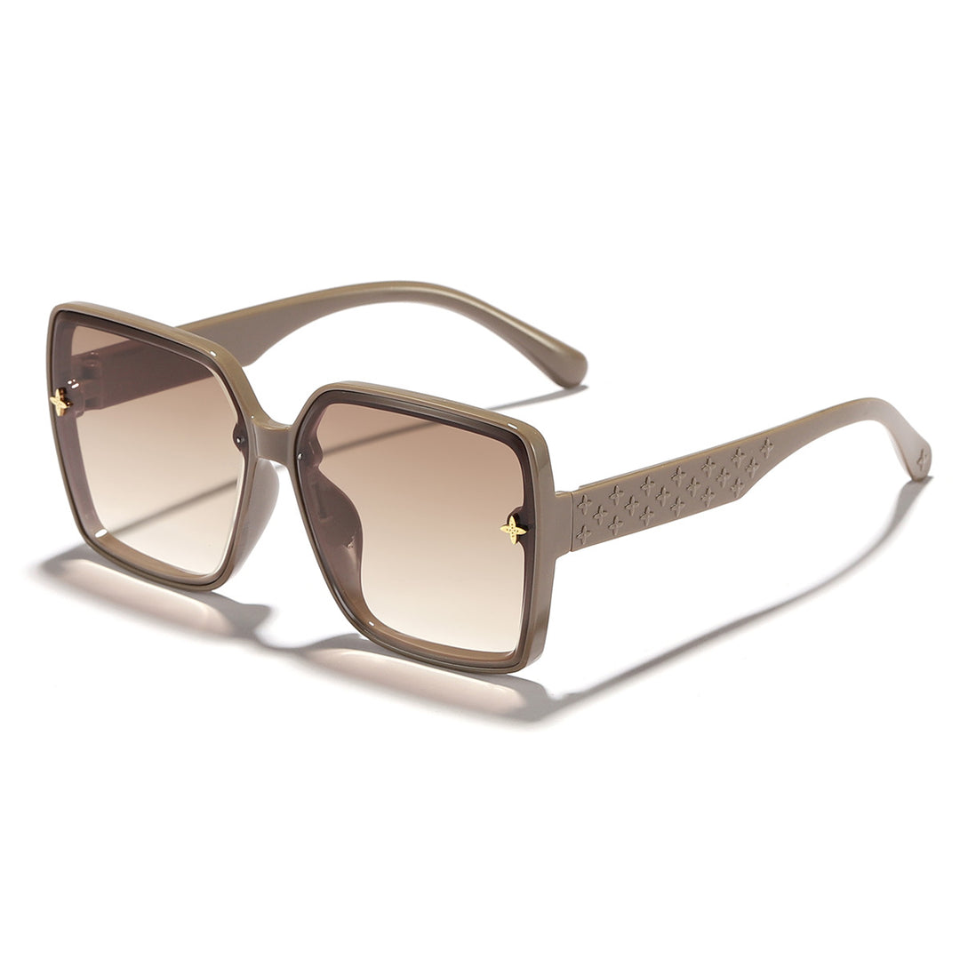 Dame oversized solbrille med elegant ramme og UV-beskyttelse Skanto