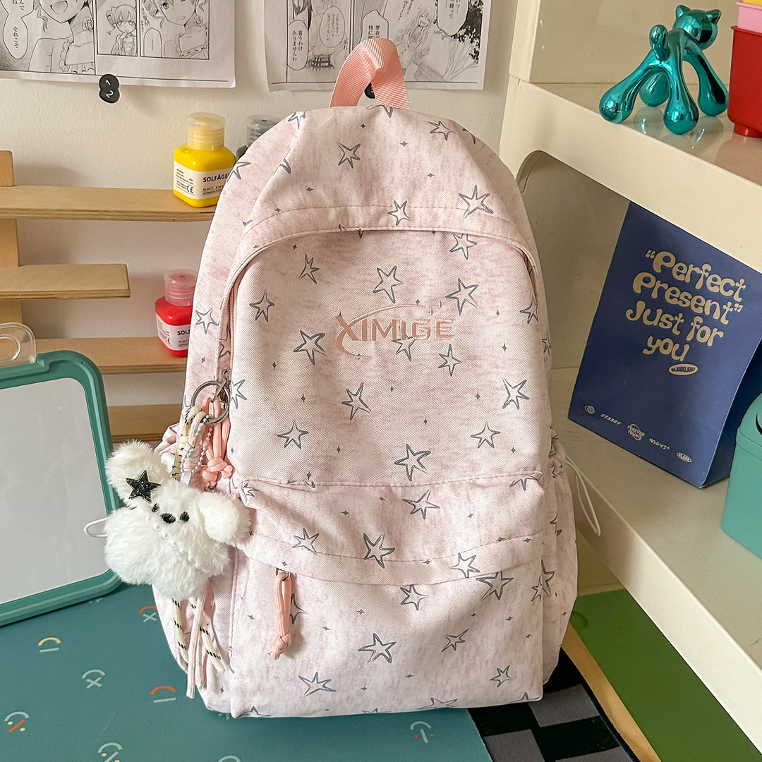 Stilig stjernesmykket skole ryggsekk