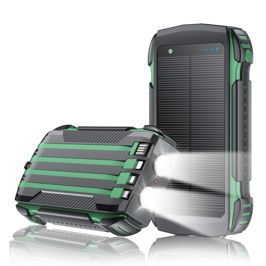 Robust solar powerbank med integrert LED-belysning Skanto