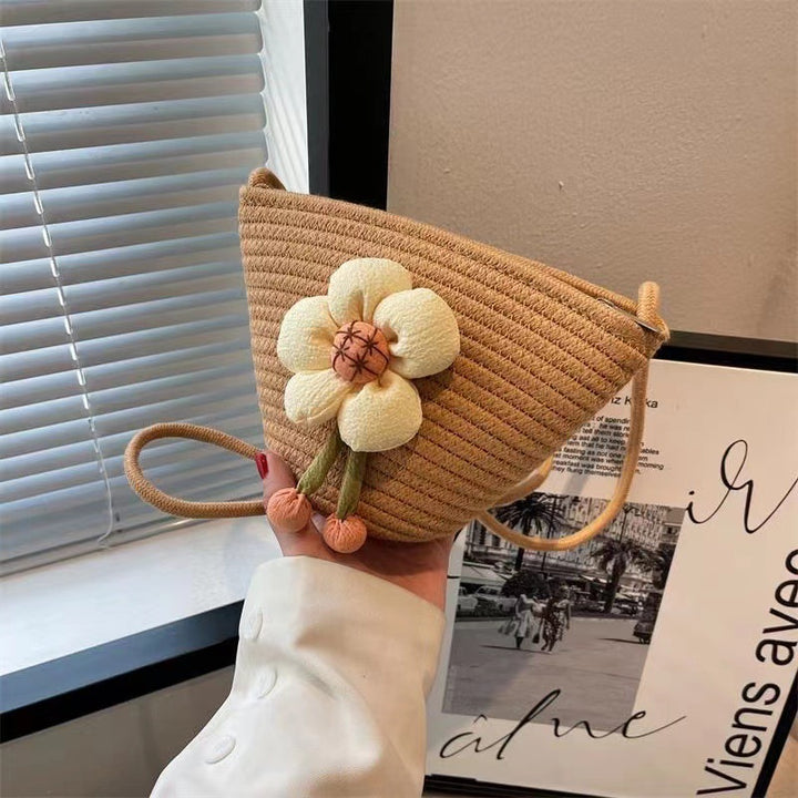 Blomsterdekorert skulderveske Skanto