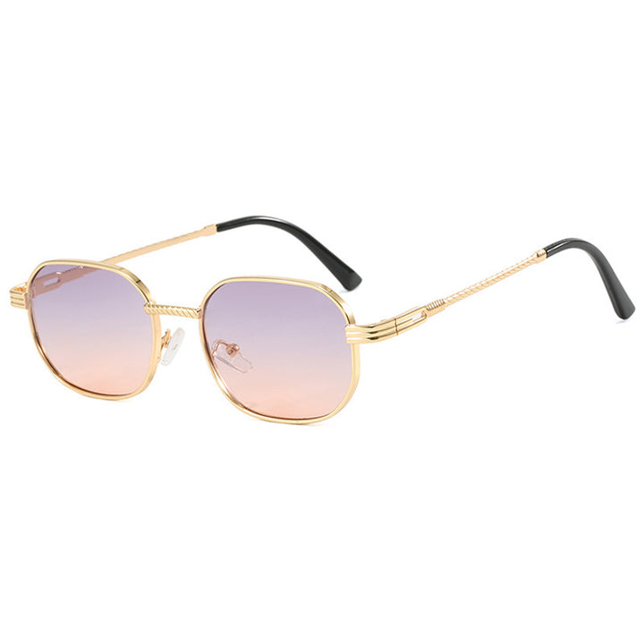 Dame stilige solbriller med geometrisk ramme og gradient linser Skanto