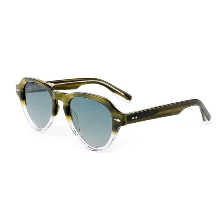 Damer moterik solbrille i elegant, rund design med polariserte linser Skanto