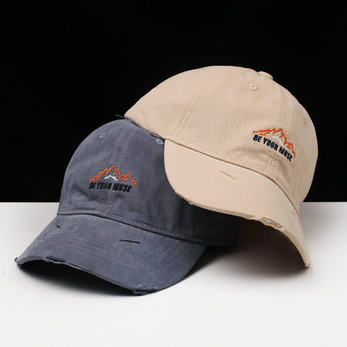 Kvinnenes Slitt Bomull Brodert Baseballcap Skanto