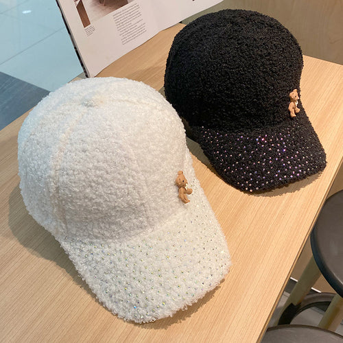 Kvinne Shimmering Fuzzy Baseball Cap Skanto