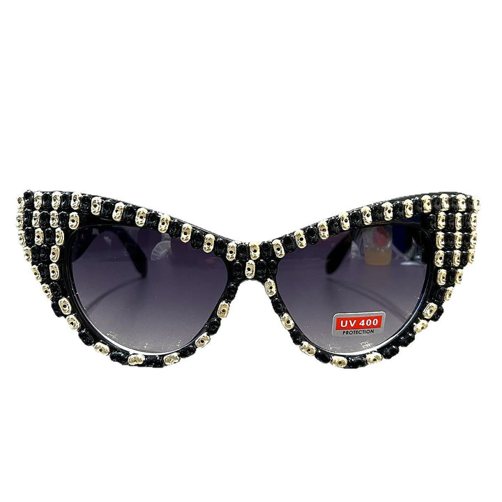 Dame Cat-Eye solbriller med farget akzentuerte ramme Skanto