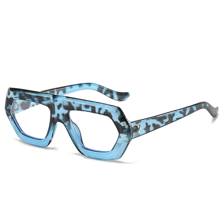 Dame moteriktig optisk briller i ekstravagant heksagon-design Skanto