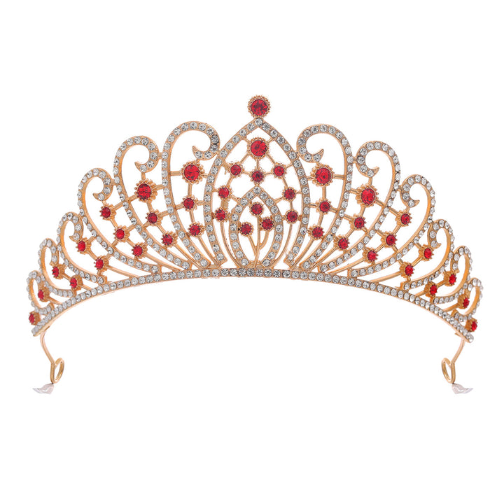 Dame Elegant Strass-tiara med florale detaljer Skanto