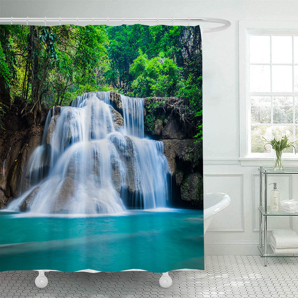 Scenic Waterfall Print Dusjforheng Skanto