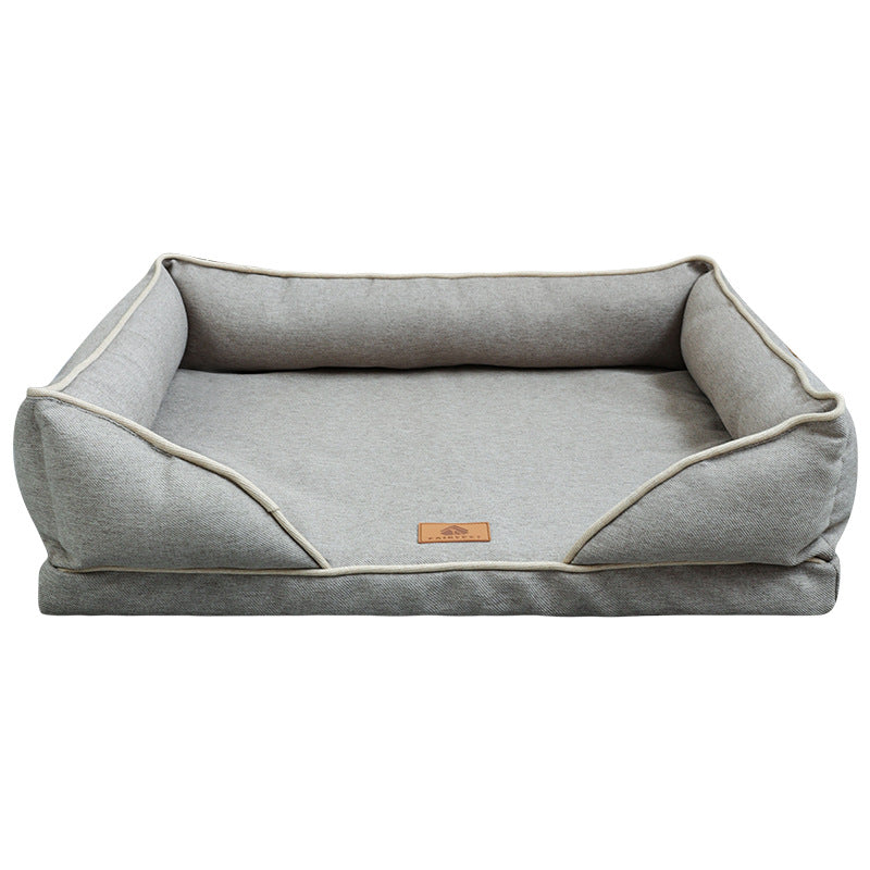Hevet ortopedisk sofa hundeseng