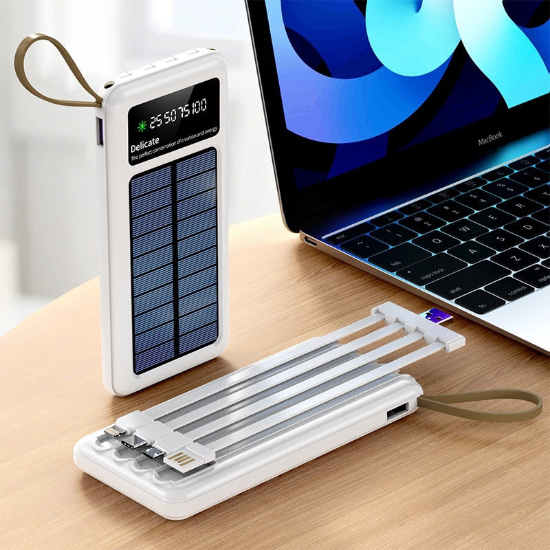 Solfokusert powerbank med digital skjerm og innovativ hurtiglading Skanto