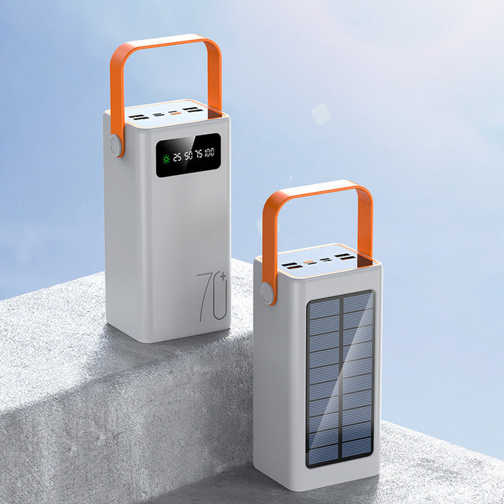 Bærbar solcellelader med multifunksjonell LED-skjerm Skanto