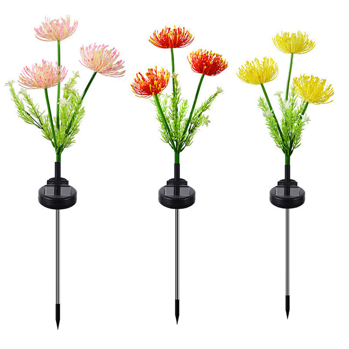 Belyst Blomsterstake Klynge Med Integrerte Solcelle LED Stilker Skanto