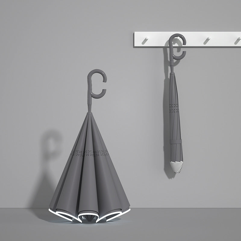 Damer innovativ mini sammenleggbart paraply med ergonomisk håndtak Skanto