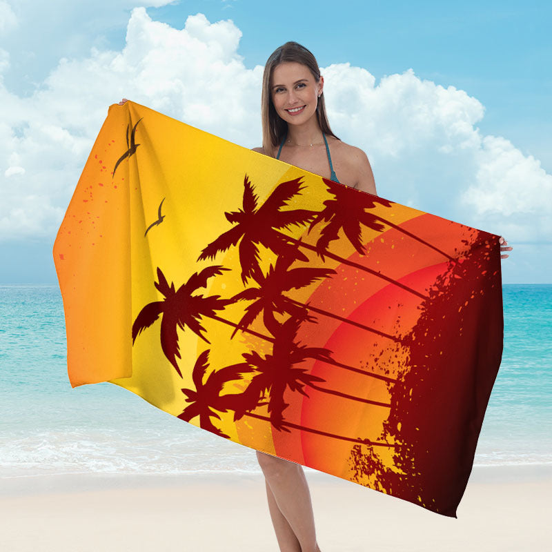 Strandhåndkle med kreativt surfemotiv Skanto