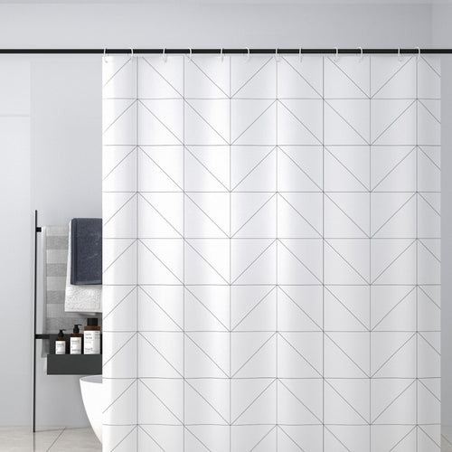 Moderne Geometrisk Mønster Dusjforheng Skanto