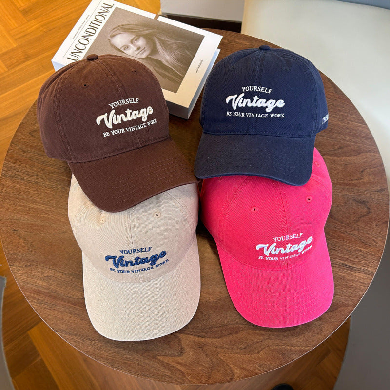 Kvinnenes vintage-inspirerte broderte baseballcap Skanto