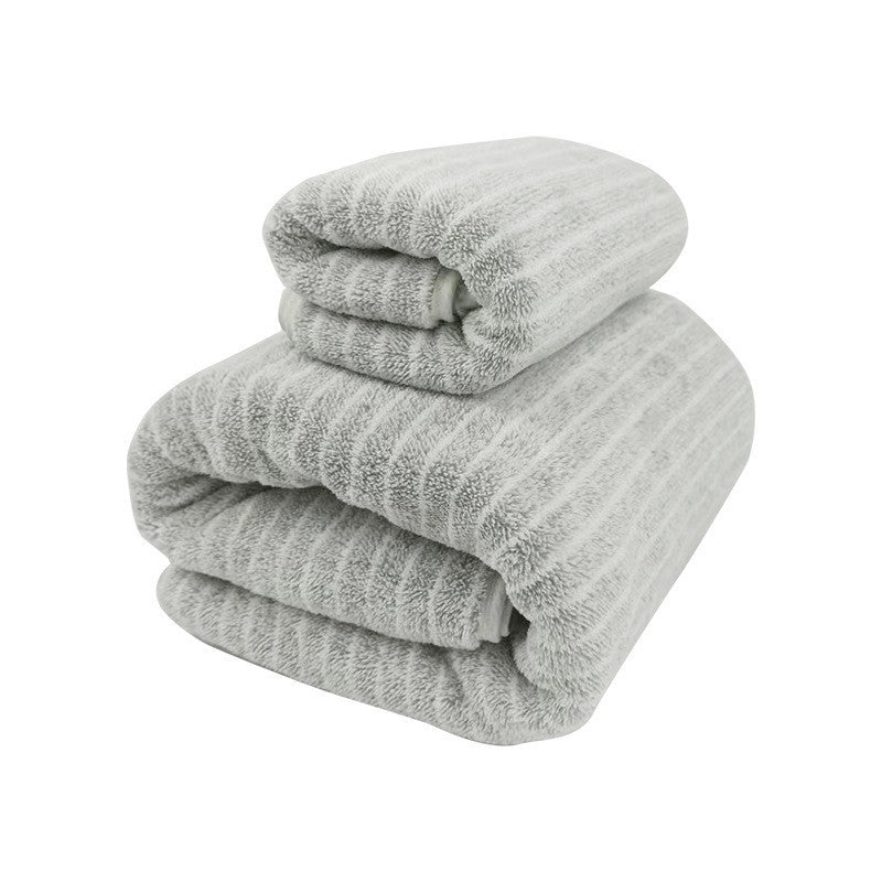 Terry towel set with luxurious stripe pattern Skanto