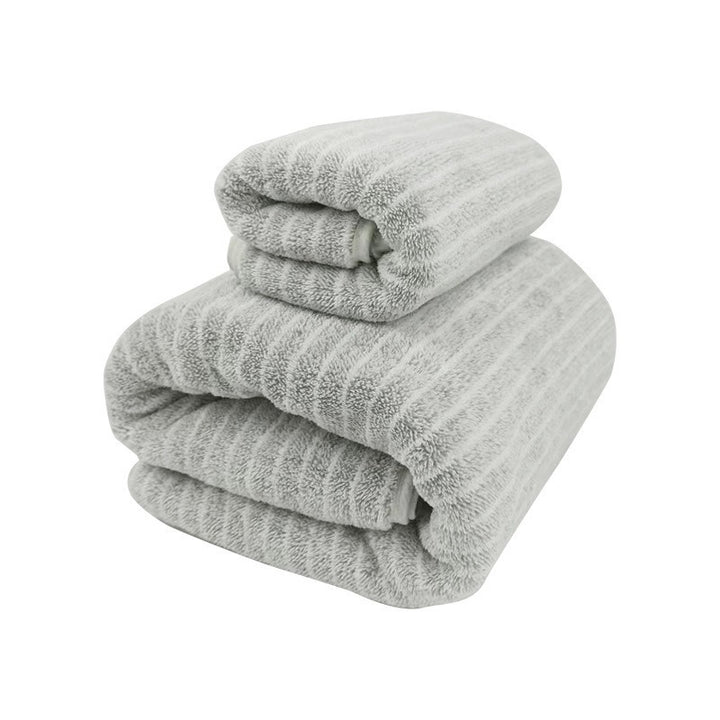 Terry towel set with luxurious stripe pattern Skanto